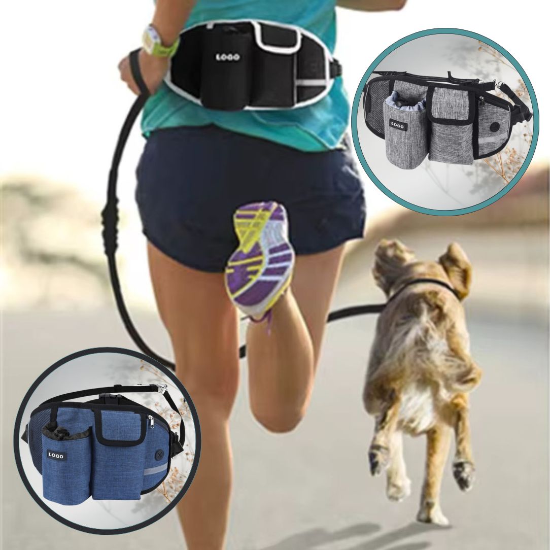 Laisse main libre pour chien réfléchissante résistant