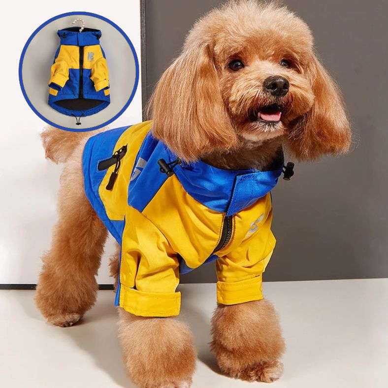 Manteau pour chien avec fermeture éclair facile à enfiler