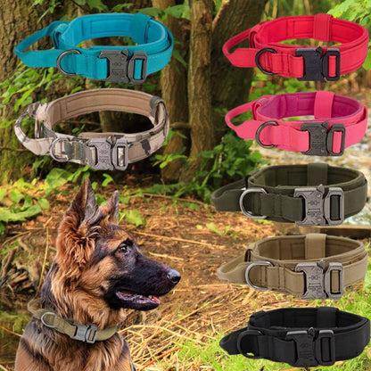 Collier chien tactique en nylon 1000D ultra résistant