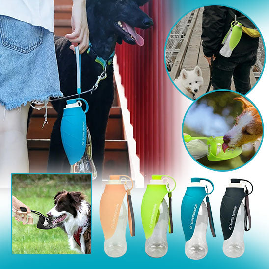Gourde pour chien colorée facile à transporter en promenade