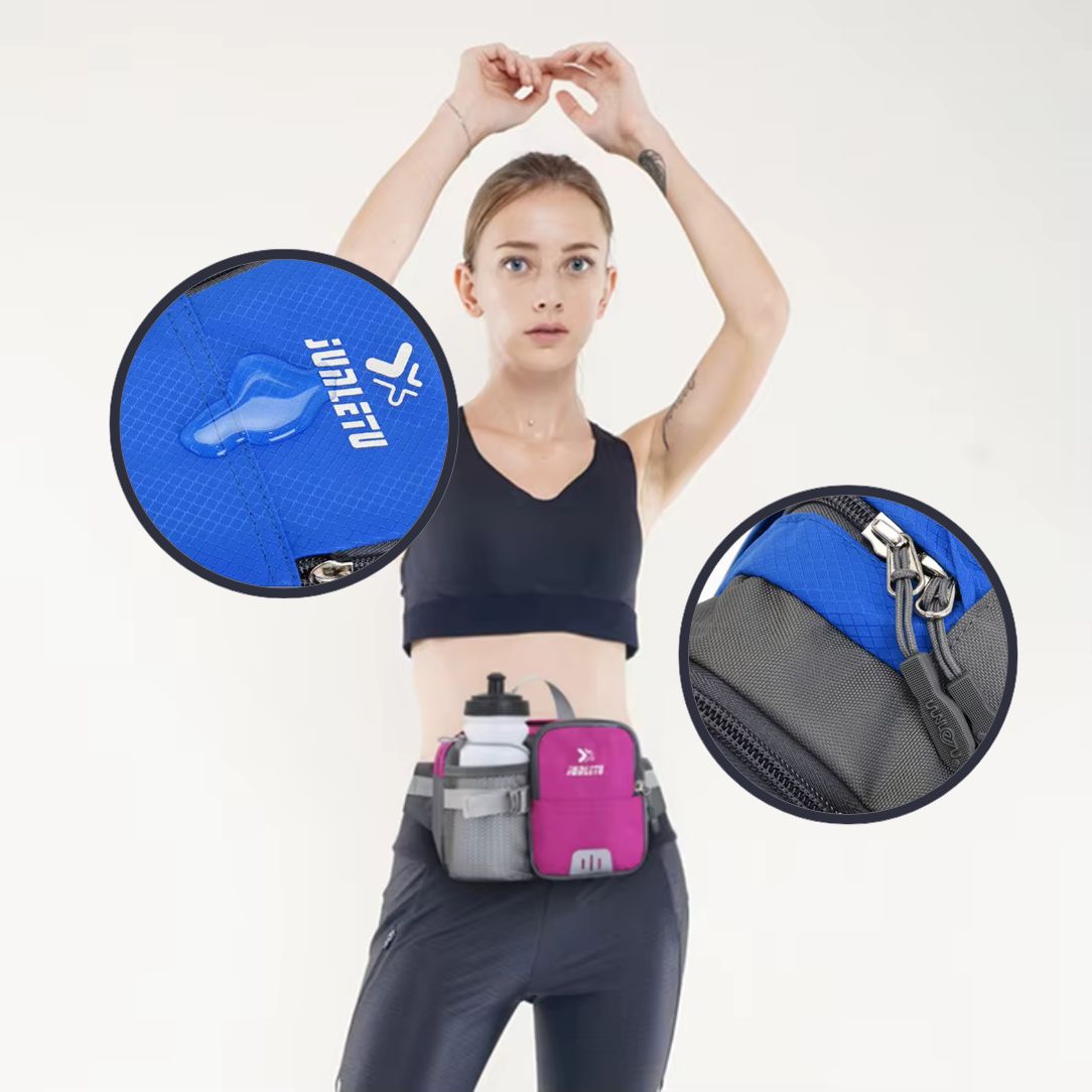Laisse chien main libre avec sac banane pratique et réfléchissant
