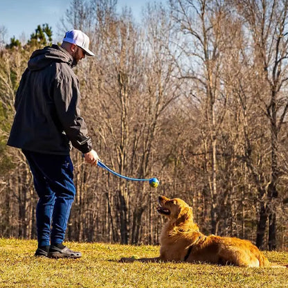 Lanceur de balle pour chien permettant de jouer sans toucher la balle sale