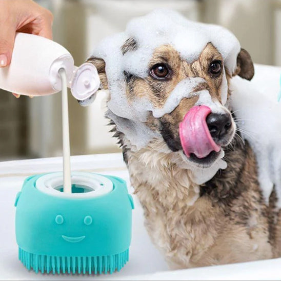 brosse de bain pour chien confort pour le toilettage