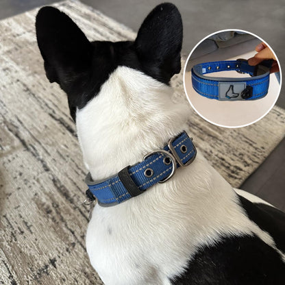Collier chien en nylon double couche pour grande robustesse