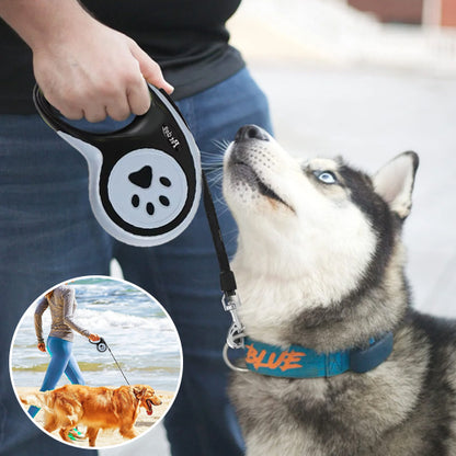 Laisse enrouleur robuste chien moyen