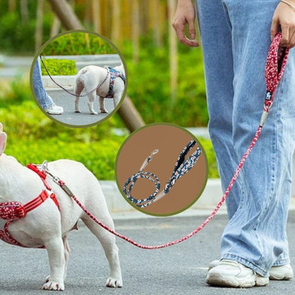 Laisse pour chien au design floral tendance